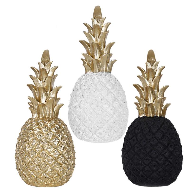 Elegant Gold Pineapple Resin Ornament