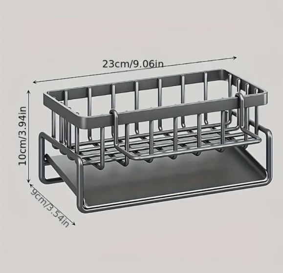 Modern Black Sink Organizer