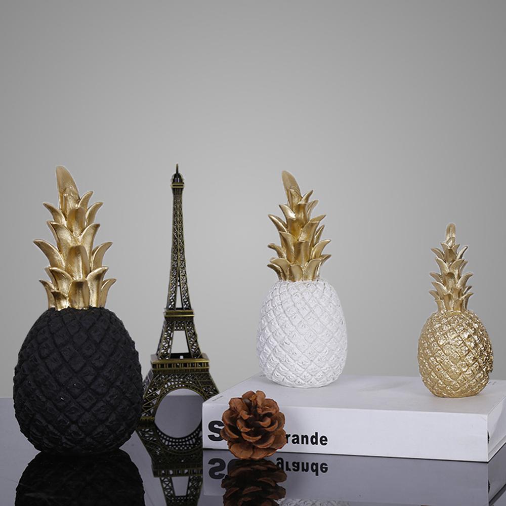 Elegant Gold Pineapple Resin Ornament