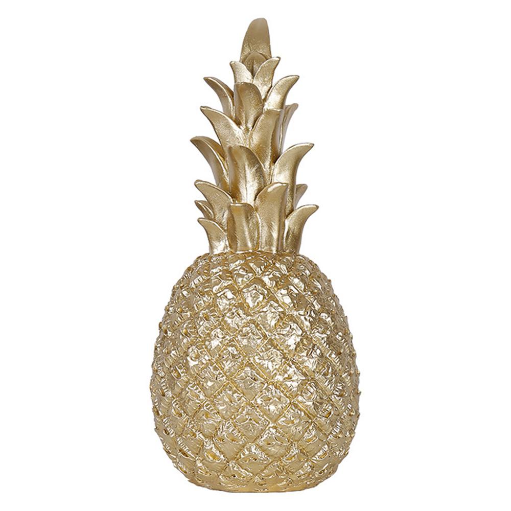 Elegant Gold Pineapple Resin Ornament